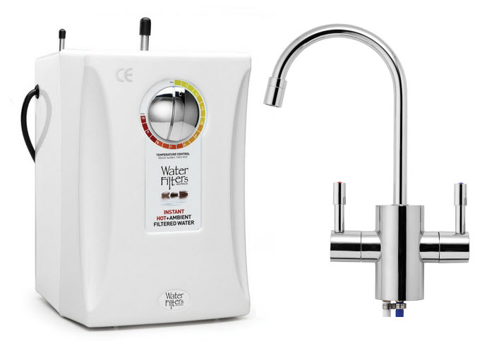 Instant hot, warm or cold filtered water in seconds