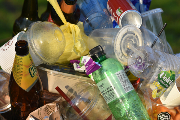 WFA - Piled up garbage of single use waste food