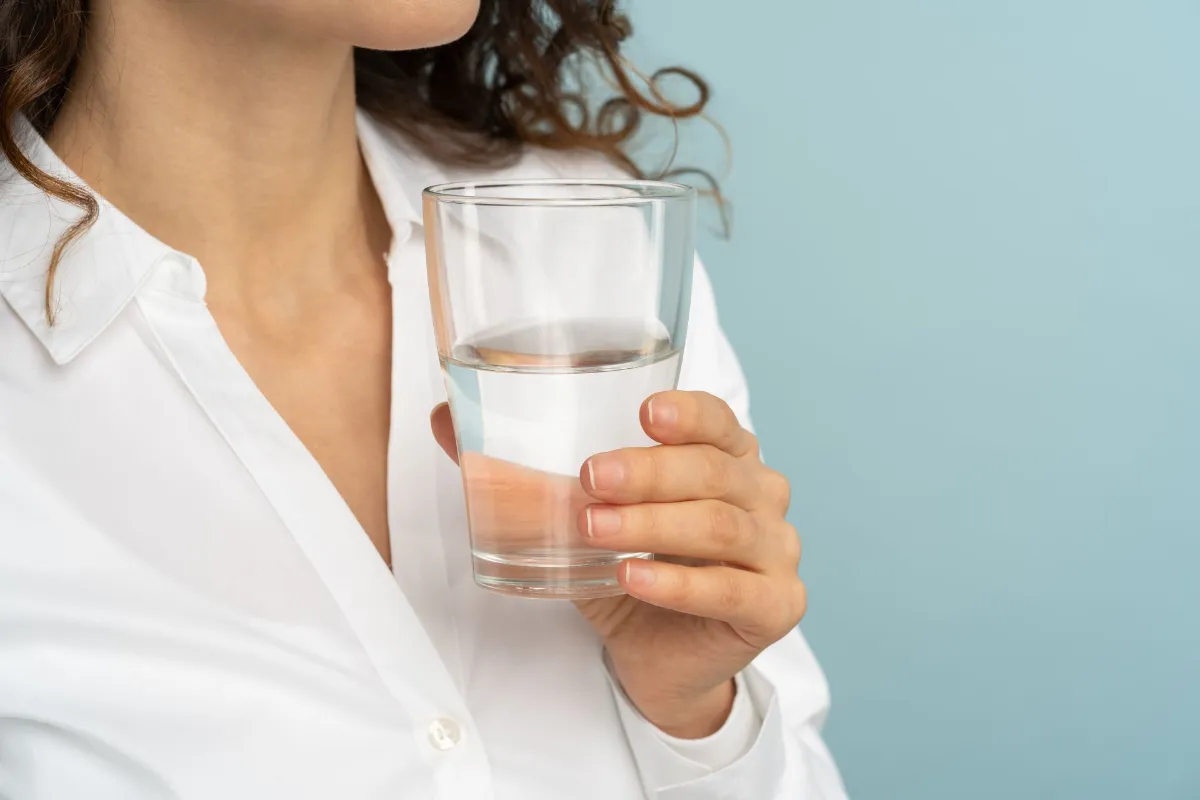Close caucasian woman wear white blouse
