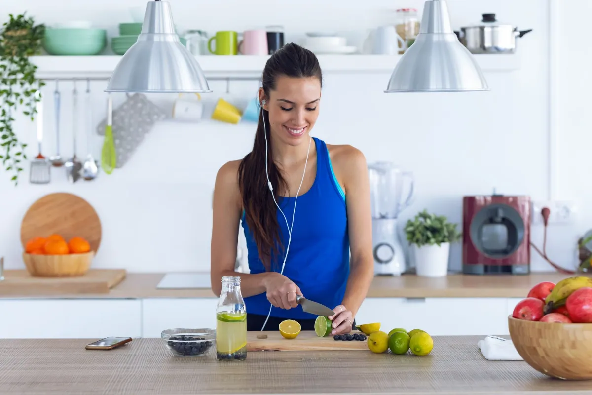 Girl is cooking