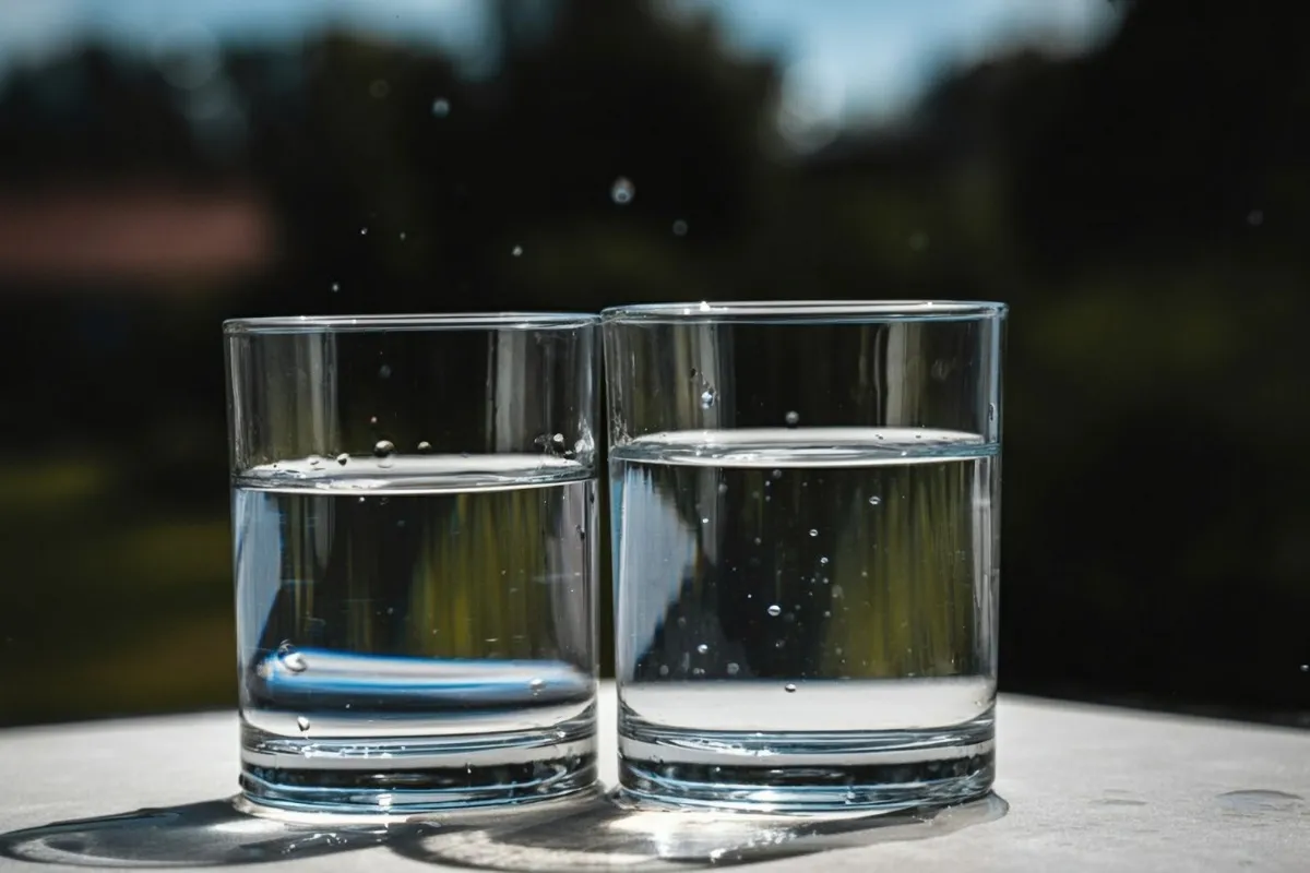 WFA - Comparing filtered water to boiling water Outdoor photo compare two water glass